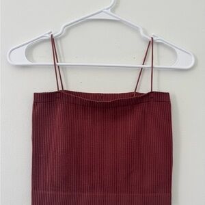 Alya Burgundy Ribbed Camisole